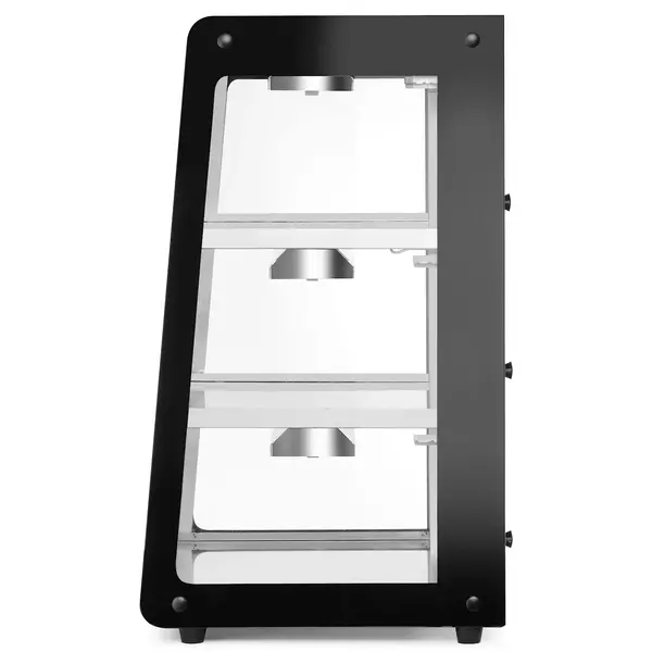 Warmhoudvitrine | Zwart | 50°C/70°C | Statisch | 3 Niveaus | 0.5kW (230V) | 472x447x775(h)mm