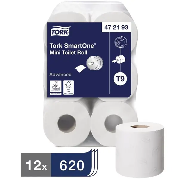 Toiletpapier | SmartOne® | Wit | Mini | 2-Laags | 112m/Rol | 12 Rollen | 134mm
