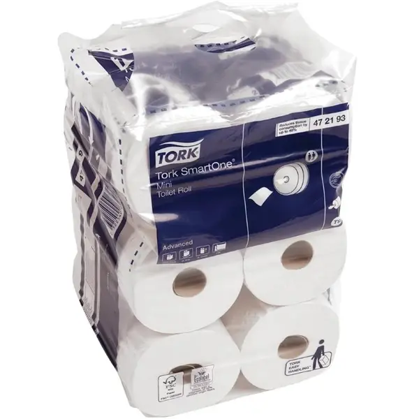 Toiletpapier | SmartOne® | Wit | Mini | 2-Laags | 112m/Rol | 12 Rollen | 134mm