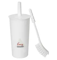 Jantex Toiletborstelhouder | Kunststof | Wit | Incl. Borstel | Vrijstaand