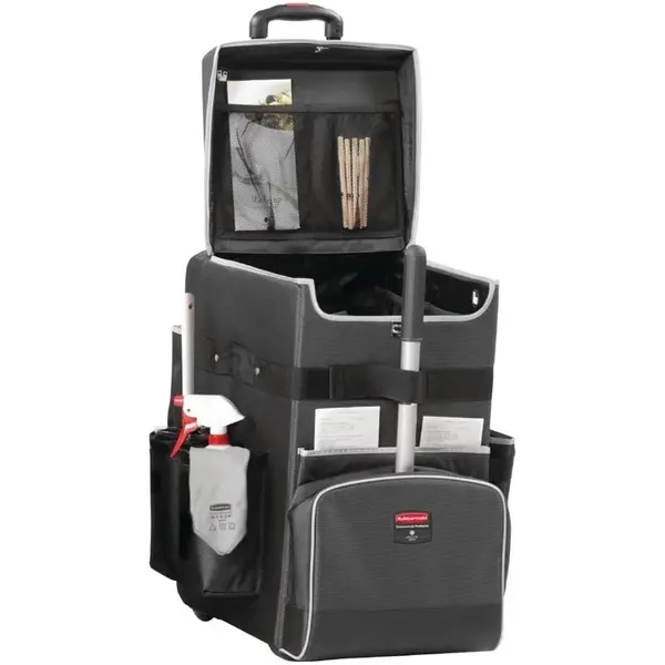 Schoonmaakwagen | QUICK CART | Kunststof | Zwart | Groot | 419x363x635(h)mm