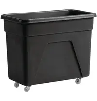 Gastronoble Afvalbak | Kunststof | Zwart | 160L | Open | Wielen | 815x455x670(h)mm