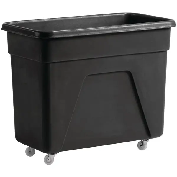 Afvalbak | Kunststof | Zwart | 160L | Open | Wielen | 815x455x670(h)mm