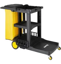 Jantex Schoonmaakwagen | Kunststof | Zwart/Geel | 1300x490x990(h)mm 