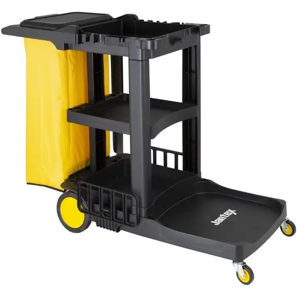 Schoonmaakwagen | Kunststof | Zwart/Geel | 1300x490x990(h)mm