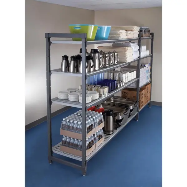 Stelling | CAMSHELVING ELEMENTS | Composiet | 4 Schappen (Verstelbaar) | Zware Belasting | HACCP | 1220x460x1830(h)mm