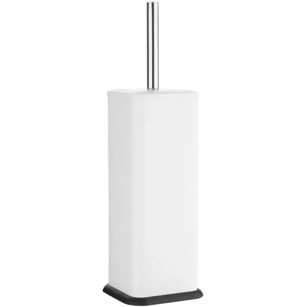 Toiletborstelhouder | Staal | Wit | Incl. Borstel | Vrijstaand | 120x120x290(h)mm