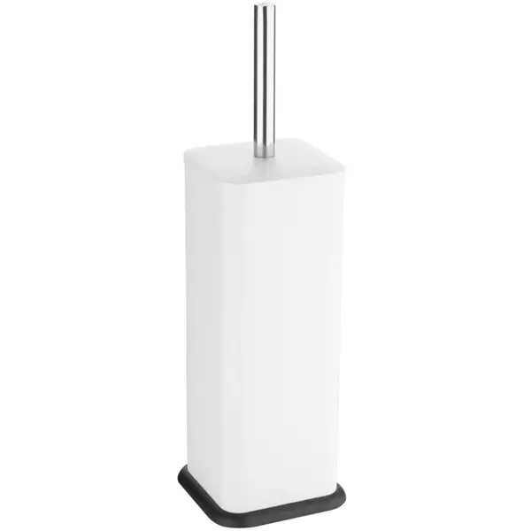 Toiletborstelhouder | Staal | Wit | Incl. Borstel | Vrijstaand | 120x120x290(h)mm