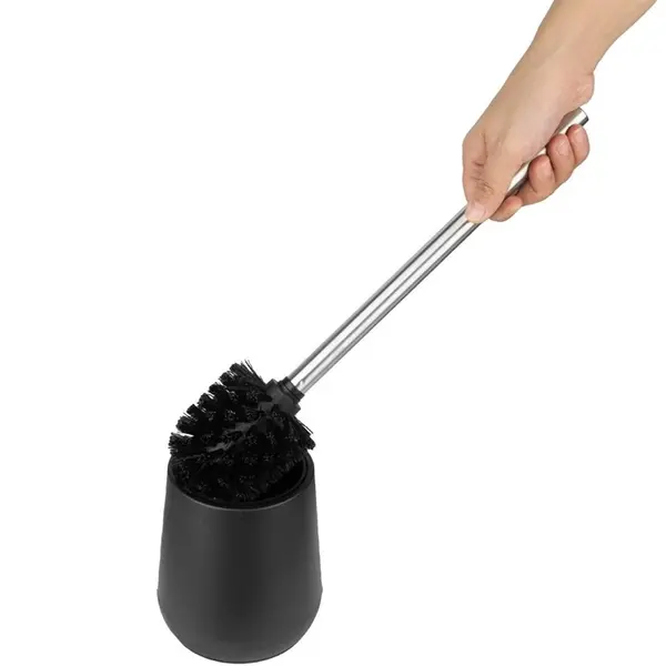 Toiletborstelhouder | Kunststof | Zwart | Incl. Borstel | Vrijstaand | Ø120x280(h)mm