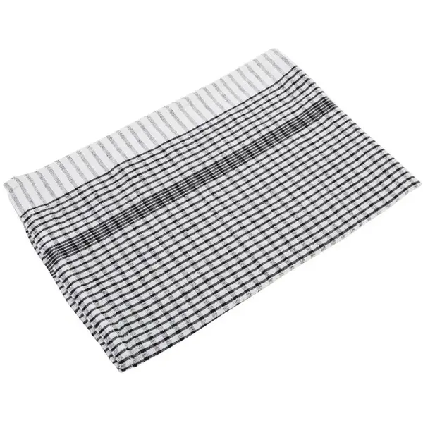 Theedoek | WONDERDRY | Polykatoen | Zwart | Geruit | 762x508mm