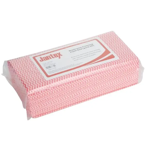 Schoonmaakdoekjes | Viscose/Kunststof | Rood | Niet-Geweven | 50 Stuks | 600x300mm