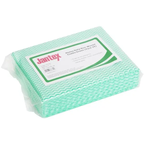 Schoonmaakdoekjes | Viscose/Kunststof | Groen | Niet-Geweven | 25 Stuks | 490x380mm