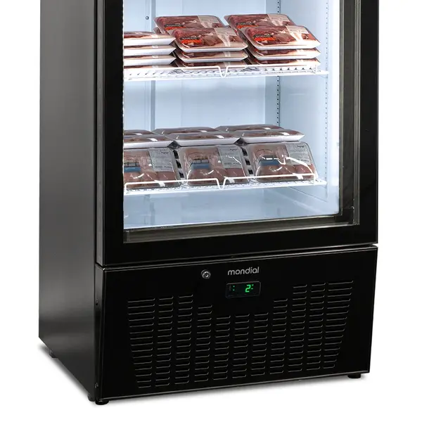 Koel-/Vrieskast | EXPO | 403L | Zwart | -25°C/+5°C | Geforceerd | Wielen | 668x692x1990(h)mm