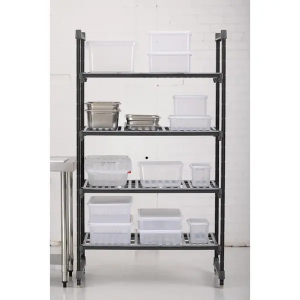 Stelling | CAMSHELVING ELEMENTS | Composiet | 4 Schappen (Verstelbaar) | Zware Belasting | HACCP | 1220x610x1830(h)mm