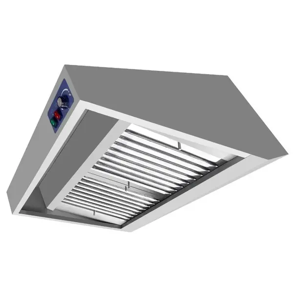 Afzuigkap | Schuin Model | Incl. Motor | 2000m³/u | Regelaar + Verlichting | 1200x900x450(h)mm