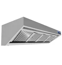 CombiSteel Afzuigkap | Schuin Model | Incl. Motor | 3000m³/u | Regelaar + Verlichting | 3000x900x450(h)mm