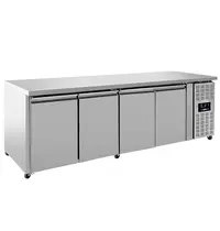 UNNICOOL Vrieswerkbank | 550L | 4 Deuren (1/1 GN) | -18°C/-22°C | Geforceerd | Wielen (Geremd) | 2230x700x850(h)mm 