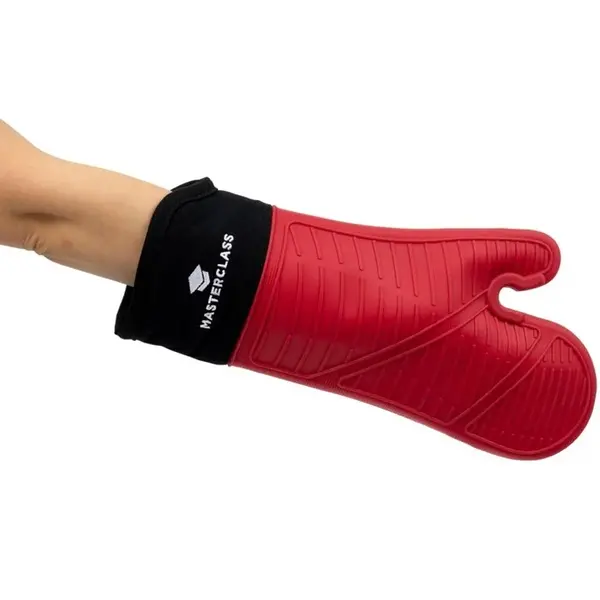 Ovenwant | MASTERCLASS | Katoen/Siliconen | Rood | ≤ 250°C | Antislip | Waterdicht | 387mm