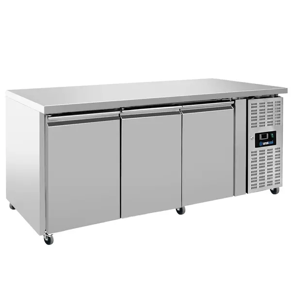 Vrieswerkbank | 402L | 3 Deuren (1/1 GN) | -18°C/-22°C | Geforceerd | Wielen (Geremd) | 1790x700x850(h)mm