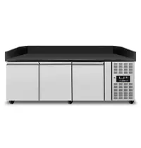 UNNICOOL Pizzawerkbank | 580L | 3 Deuren (EN600x400) | +2°C/+8°C | Geforceerd | Wielen (Geremd) | 2020x800x850/990(h)mm 