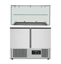 UNNICOOL Saladette | 240L | 2 Deuren (1/1 GN) | Boven 2x 1/1 GN + 3x 1/6 GN | +2°C/+8°C | Statisch | Glasopzet + Snijblad | 900x700x850/1310(h)mm 