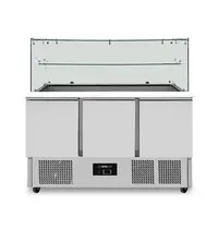 UNNICOOL Saladette | 368L | 3 Deuren (1/1 GN) | Boven 4x 1/1 GN | +2°C/+8°C | Statisch | Glasopzet + Snijblad | 1370x700x850/1310(h)mm 