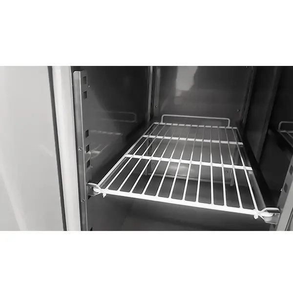Koelwerkbank | 240L | 2 Deuren (1/1 GN) | +2°C/+8°C | Statisch + Ventilator | Wielen (Geremd) | 900x700x876(h)mm