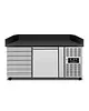 UNNICOOL Pizzawerkbank | 195L | 1 Deur + 7 Deegladen (EN600x400) | -2°C/+8°C | Geforceerd | Wielen (Geremd) | 1505x800x860/1000(h)mm 