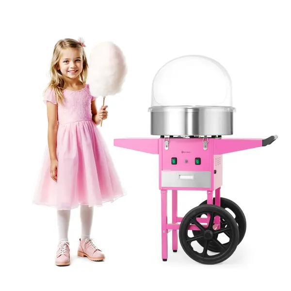 Suikerspinmachine + Onderstel | Kom Ø520mm | 1.13kW (230V) | Wielen | 948x520x914(h)mm