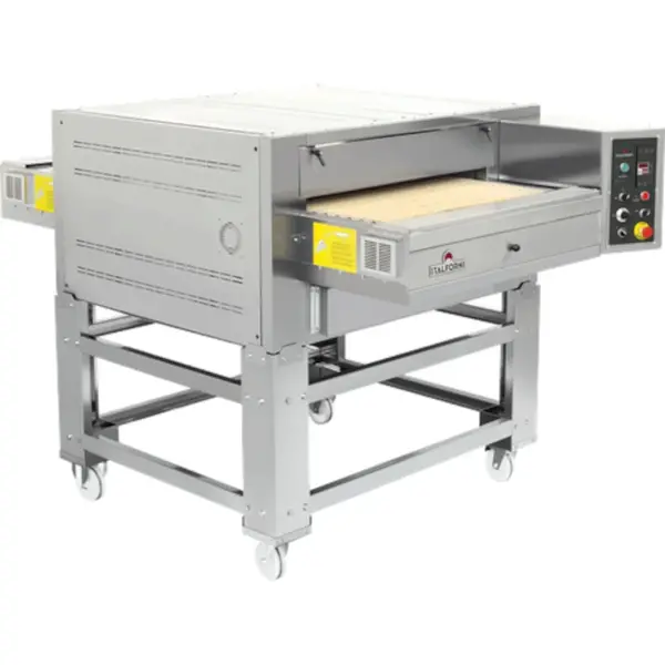 Tunneloven | STONE | Gas | Ca. 147/uur (Ø30cm) | 790mm Band | 0°C/420°C | 47kW | Incl. Onderstel | 1420x2160x1280(h)mm