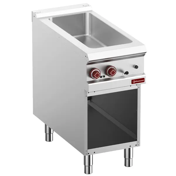 Bain-Marie | OPTIMA 900 | Elektrisch | 1/1 GN + 1/3 GN | 30°C/90°C | 2.5kW (230V) | Aftapkraan | Open Onderkast | 400x900x850/877(h)mm