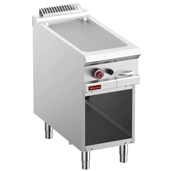 Bak-/Grillplaat | OPTIMA 900 | Gas | Glad Oppervlak 380x720 (Gietijzer) | 9.2kW | Piëzo Ontsteking | Open Onderkast | 400x900x850/952(h)mm
