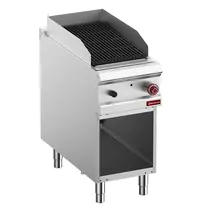 Diamond Lavasteengrill | OPTIMA 900 | Gas | Oppervlak 368x638 (Gietijzer) | 10kW | Piëzo Ontsteking | Open Onderkast | 400x900x850/972(h)mm 