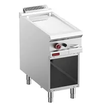 Diamond Bak-/Grillplaat | OPTIMA 900 | Gas | Glad Oppervlak 380x720 (Verchroomd) | 9.2kW | Piëzo Ontsteking | Open Onderkast | 400x900x850/952(h)mm 