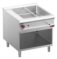 Diamond Bain-Marie | OPTIMA 900 | Elektrisch | 2x 1/1 GN + 2x 1/3 GN | 30°C/90°C | 6kW (400V) | Aftapkraan | Open Onderkast | 800x900x850/877(h)mm