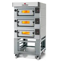 Italforni Modulaire Pizzaoven | CL CLASSIC | Elektrisch | 6x Ø30cm / Bakkamer | 0°C/450°C | 400V | Incl. Afzuigkap + Rijskast/Onderstel