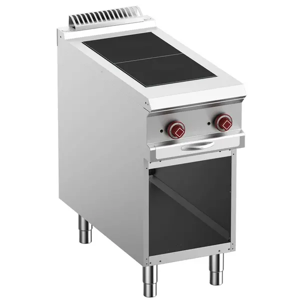 Fornuis | OPTIMA 900 | Elektrisch | 2 Kookpunten (300x300) | 5kW (400V) | Open Onderkast | 400x900x850/925(h)mm