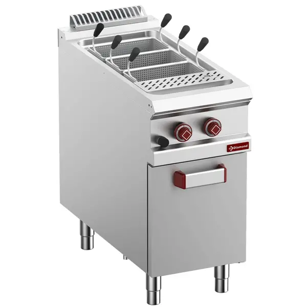 Pastakoker | OPTIMA 900 | Gas | 40L | 13.3kW | Piëzo Ontsteking | Vulkraan + Aftapkraan | 400x900x850/935(h)mm