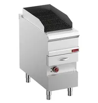 Diamond Stoomgrill | OPTIMA 900 | Elektrisch | Oppervlak 370x640 (Gietijzer) | 7kW (400V) | Uitneembare Waterlade | 400x900x850/952(h)mm