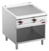 Diamond Bak-/Grillplaat | OPTIMA 900 | Elektrisch | Glad Oppervlak 780x720 (Gietijzer) | 50°C/300°C | 14kW (400V) | Open Onderkast | 800x700x850/877(h)mm 