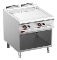 Diamond Bak-/Grillplaat | OPTIMA 900 | Gas | Glad Oppervlak 780x720 (Verchroomd) | 18.4kW | Piëzo Ontsteking | Open Onderkast | 800x900x850/952(h)mm