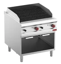 Diamond Lavasteengrill | OPTIMA 900 | Gas | Oppervlak 736x638 (Gietijzer) | 20kW | Piëzo Ontsteking | Open Onderkast | 800x900x850/972(h)mm 