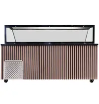 UNNICOOL Saladette | 3 Deuren | Boven 5x 1/1 GN | 0°C/+8°C | Geforceerd | Glasopzet | Wielen | 1880x820x855(h)mm 