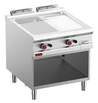 Diamond Bak-/Grillplaat | OPTIMA 900 | Gas | Glad/Gegroefd Oppervlak 780x720 (Verchroomd) | 18.4kW | Piëzo Ontsteking | Open Onderkast | 800x900x850/952(h)mm