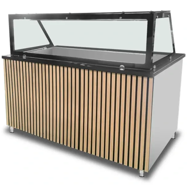 Bain-Marie | Elektrisch | 4x 1/1 GN | 30°C/85°C | 3kW (230V) | Aftapkraan | Gesloten Onderkast | 1530x820x855(h)mm