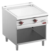 Diamond Bak-/Grillplaat | OPTIMA 900 | Elektrisch | Glad Oppervlak 780x720 (Verchroomd) | 50°C/300°C | 14kW (400V) | Open Onderkast | 800x700x850/877(h)mm
