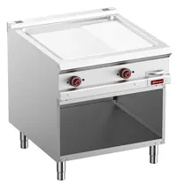Diamond Bak-/Grillplaat | OPTIMA 900 | Elektrisch | Glad/Gegroefd Oppervlak 780x720 (Verchroomd) | 50°C/300°C | 14kW (400V) | Open Onderkast | 800x700x850/877(h)mm