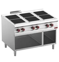 Diamond Fornuis | OPTIMA 900 | Elektrisch | 6 Kookpunten (300x300) | 20kW (400V) | Open Onderkast | 1200x900x850/927(h)mm