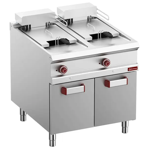 Friteuse | OPTIMA 900 | Elektrisch | 18+18L | 100°C/180°C | 32kW (400V) | Aftapkranen | 800x900x850/972(h)mm