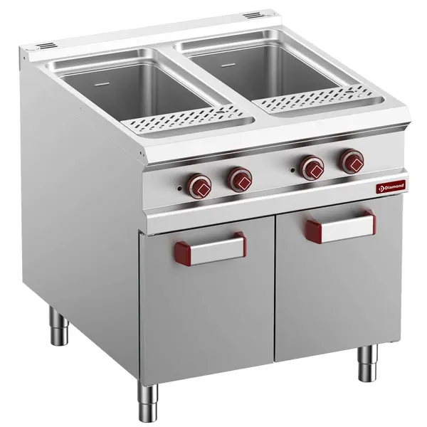 Pastakoker | OPTIMA 900 | Elektrisch | 2x 40L | 18kW (400V) | Vulkranen + Aftapkranen | 800x900x850/877(h)mm